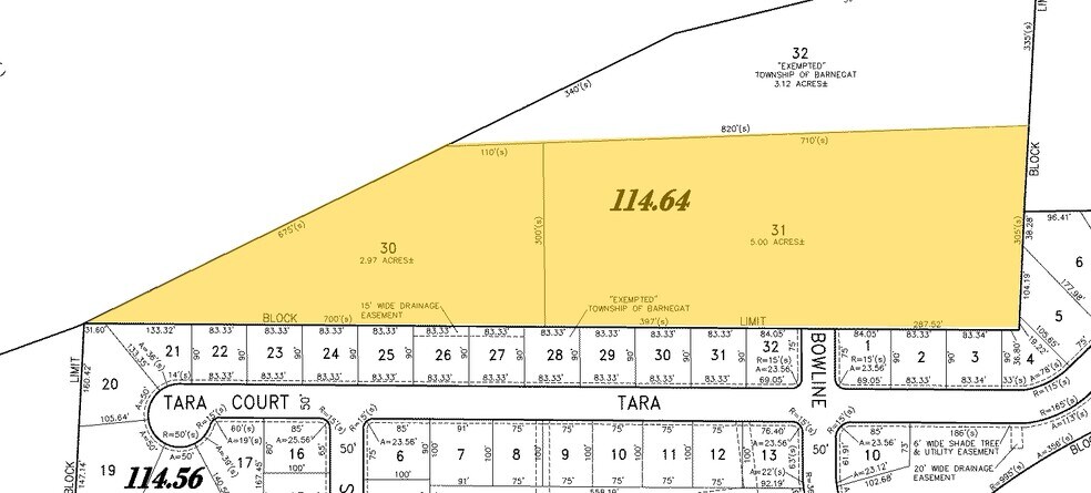 000 Bowline St, Barnegat, NJ à vendre - Plan cadastral - Image 1 de 1