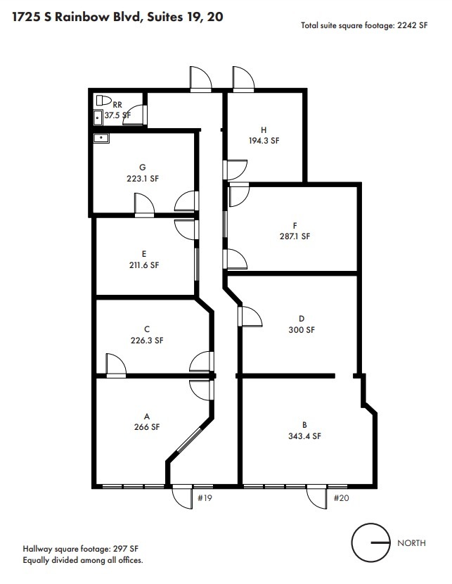 1725-1745 S Rainbow Blvd, Las Vegas, NV for lease Floor Plan- Image 1 of 5