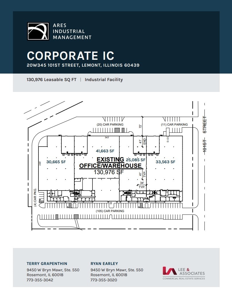 20W345 101st St, Lemont, IL for lease Floor Plan- Image 1 of 2
