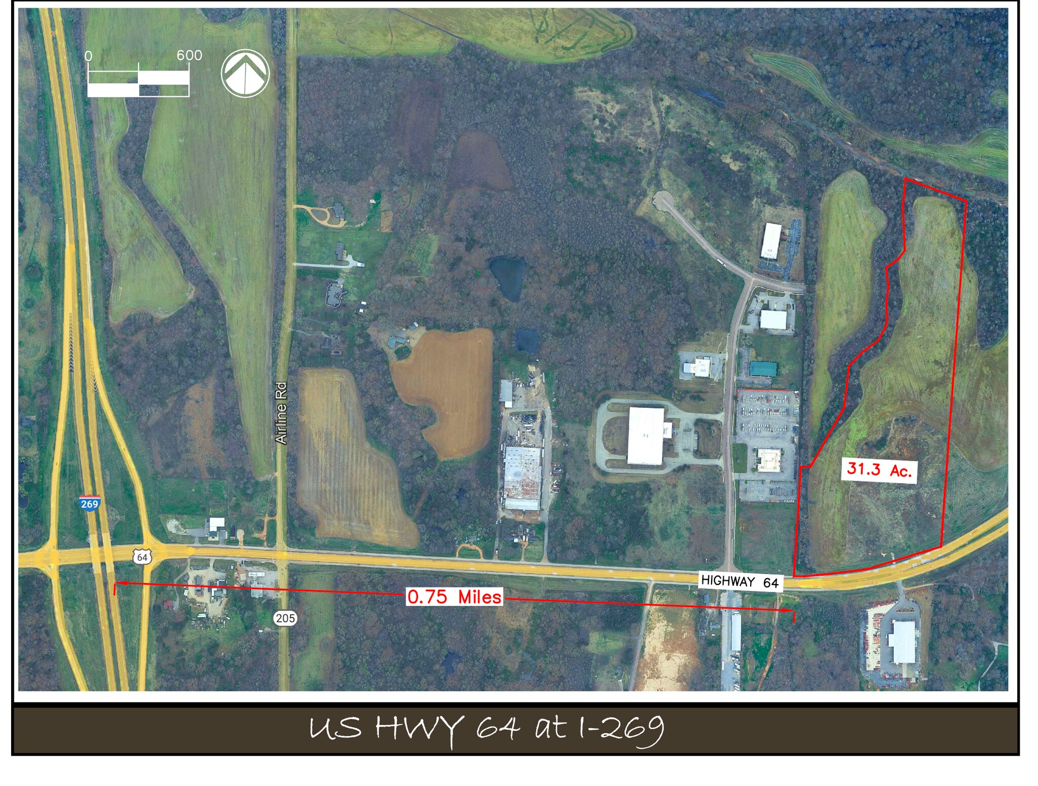 12757 U.S. Highway 64 Hwy, Eads, TN à vendre Aérien- Image 1 de 3