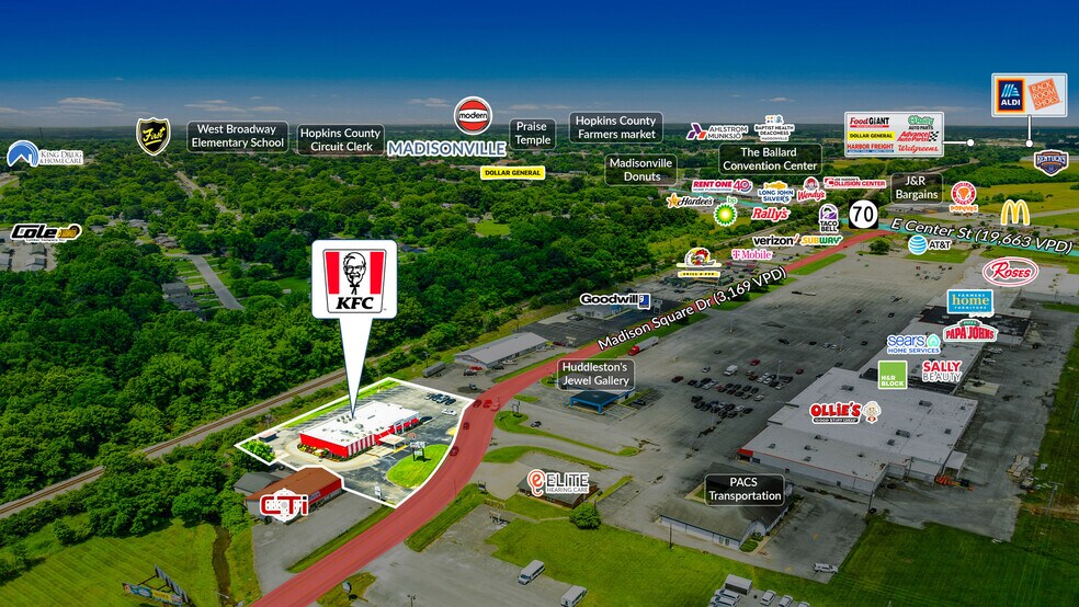 197 Madison Square Dr, Madisonville, KY à vendre - Photo du bâtiment - Image 2 de 5