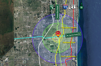 6001 Powerline Rd, Fort Lauderdale, FL - AERIAL  map view - Image1