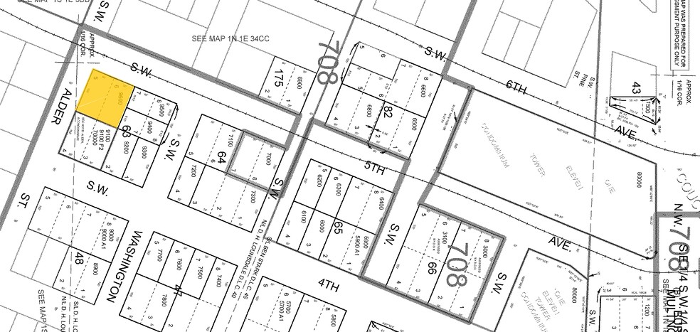 522 SW 5th Ave, Portland, OR for lease - Plat Map - Image 3 of 9