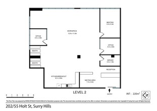 55 Holt St, Surry Hills à louer Plan d’étage- Image 1 de 1