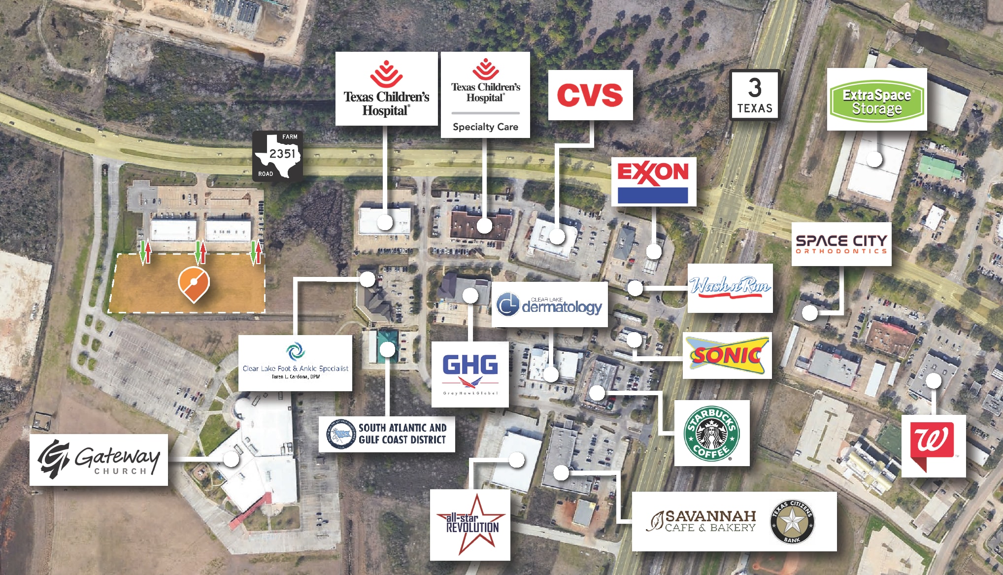 780 Clear Lake City Blvd, Webster, TX for sale Aerial- Image 1 of 4