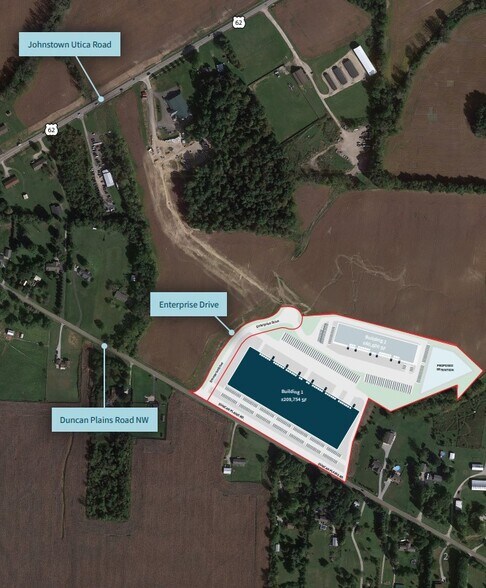 10 Enterprise Dr, Johnstown, OH à louer - Plan de site - Image 2 de 3
