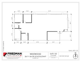 36133-36139 Schoolcraft Rd, Livonia, MI for lease Floor Plan- Image 1 of 2