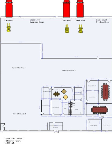 27195-27225 Northline Rd, Taylor, MI for lease - Floor Plan - Image 3 of 12