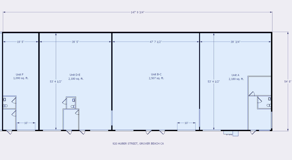 920 Huber St, Grover Beach, CA for lease - Floor Plan - Image 2 of 3