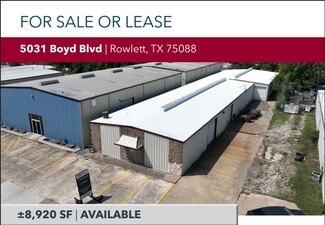 Plus de détails pour 5031 Boyd Blvd, Rowlett, TX - Industriel à vendre