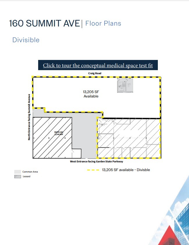 160 Summit Ave, Montvale, NJ for lease Floor Plan- Image 1 of 1