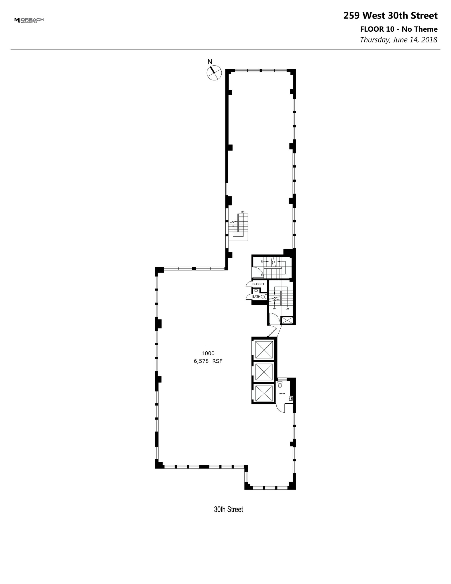 259 W 30th St, New York, NY à louer Plan d’étage- Image 1 de 1