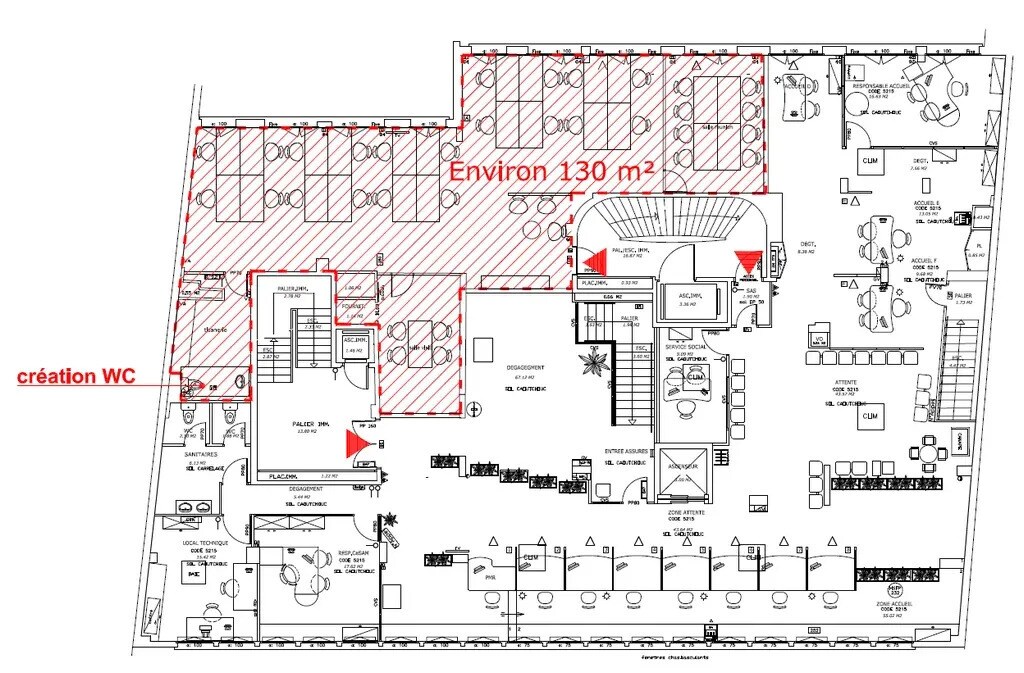 Bureau dans Paris à louer Plan d’étage- Image 1 de 2