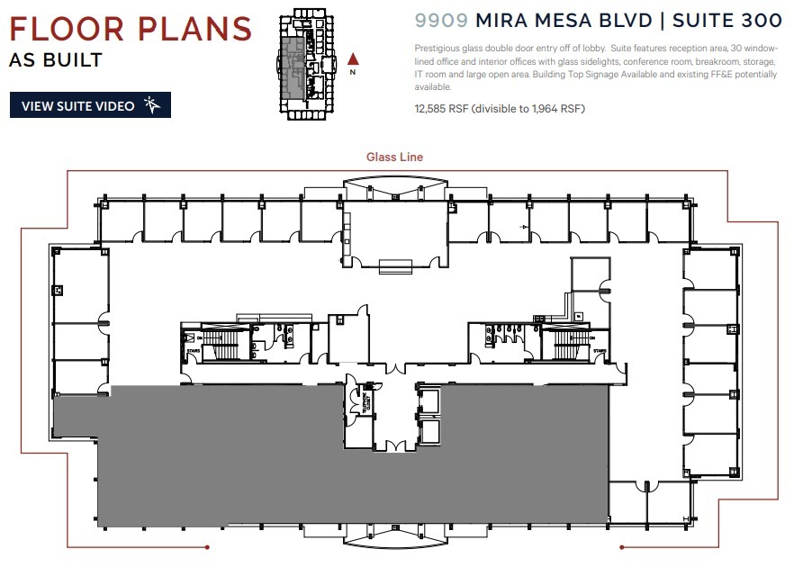 9909 Mira Mesa Blvd, San Diego, CA for lease Floor Plan- Image 1 of 4