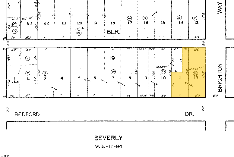 9625-9647 Brighton Way, Beverly Hills, CA à louer - Plan cadastral - Image 3 de 11