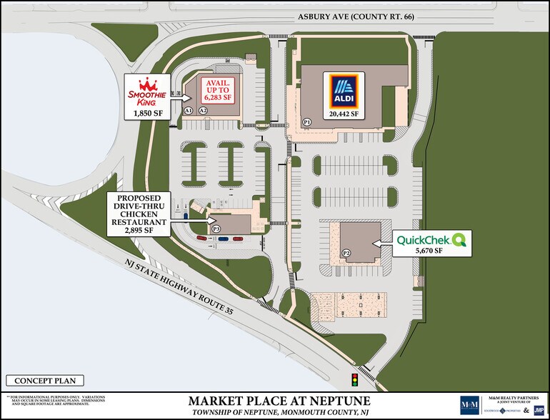 704 State Route 35 N, Neptune City, NJ à louer - Plan de site - Image 1 de 4