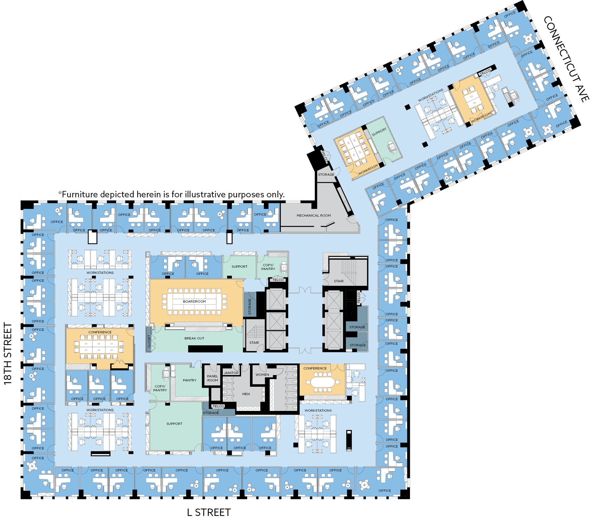 1120 Connecticut Ave NW, Washington, DC for lease Floor Plan- Image 1 of 1