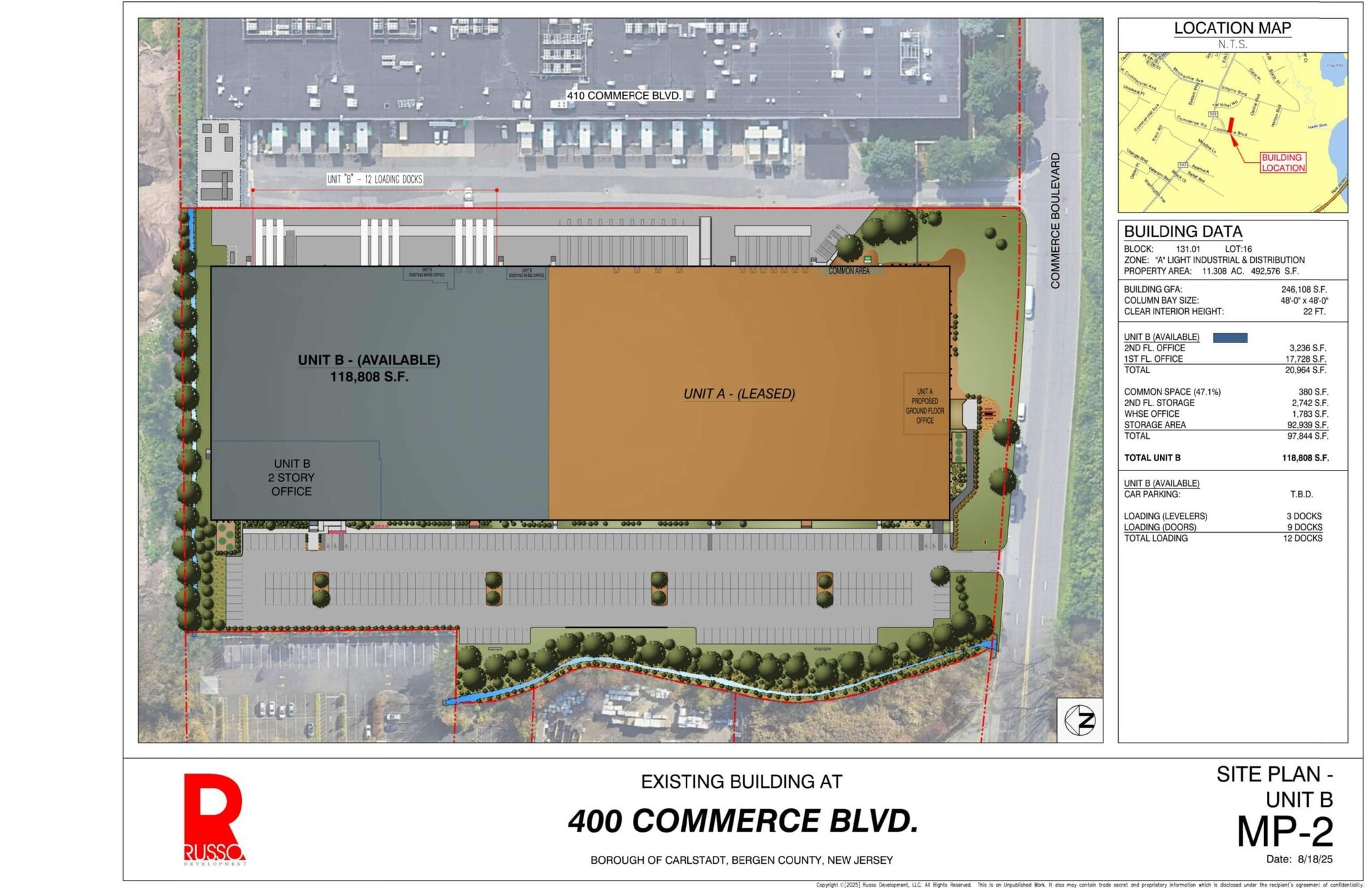 400 Commerce Blvd, Carlstadt, NJ for lease Site Plan- Image 1 of 9