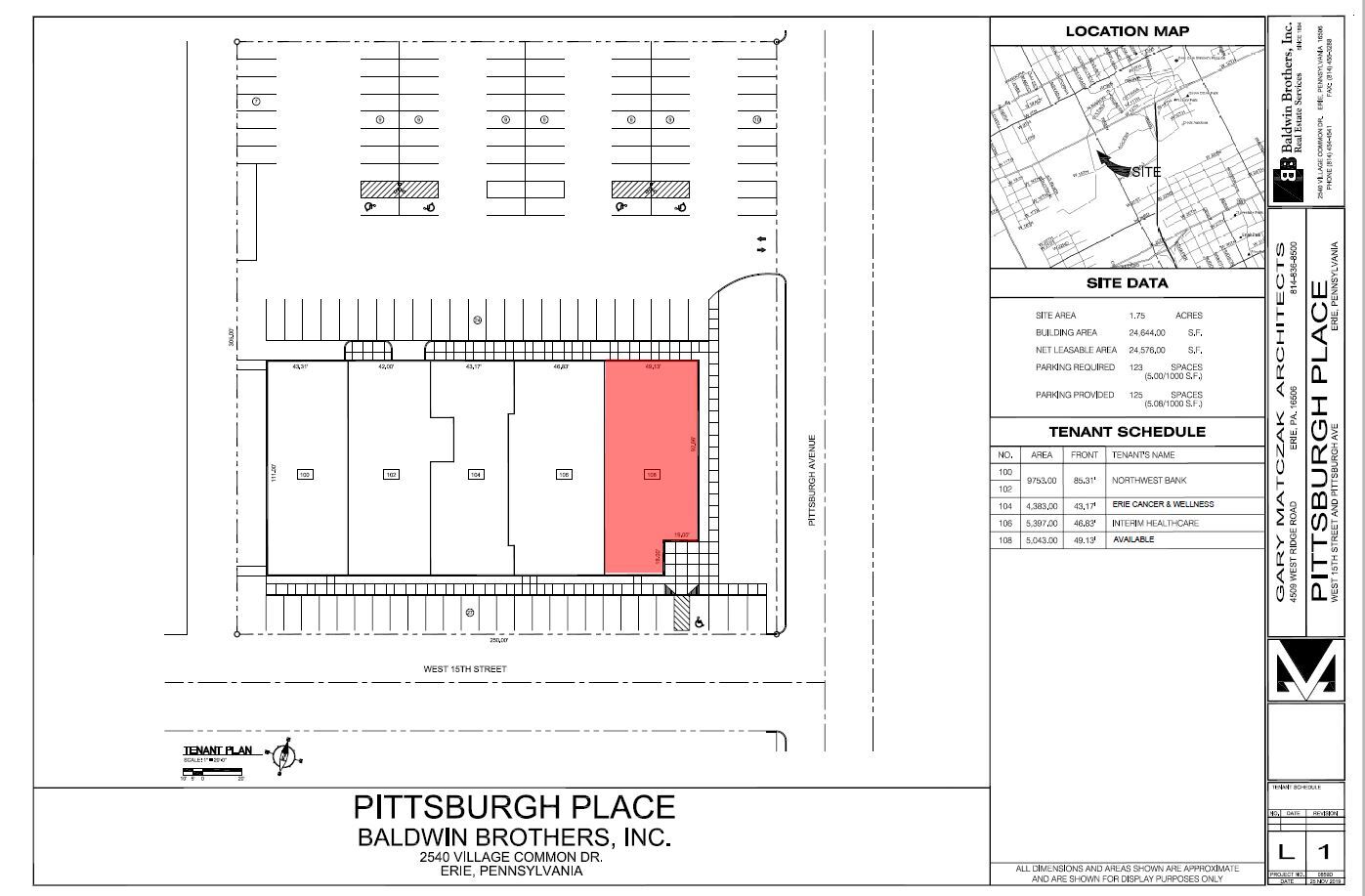 2202 W 15th St, Erie, PA à louer Plan de site- Image 1 de 2