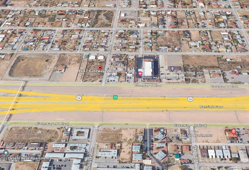 8687 Gateway South Blvd, El Paso, TX à vendre - Aérien - Image 2 de 5