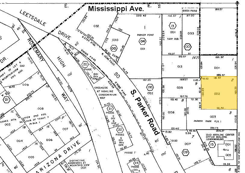 1230 S Parker Rd, Denver, CO for sale - Plat Map - Image 1 of 1