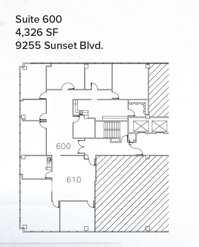 9229 W Sunset Blvd, West Hollywood, CA à louer Plan d’étage- Image 1 de 1