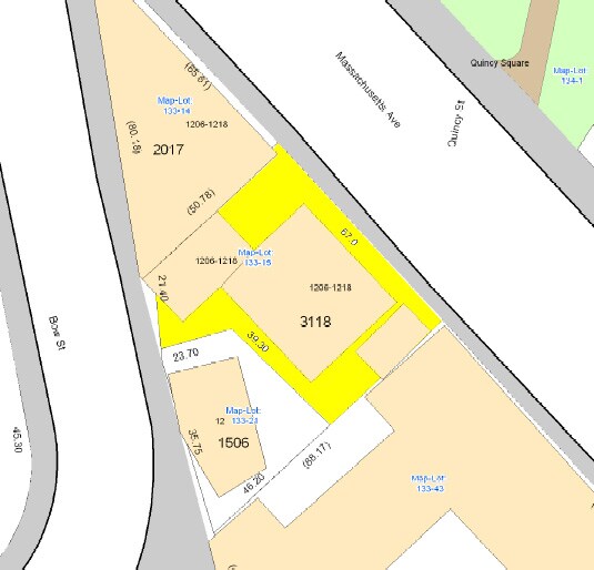 1208 Massachusetts Ave, Cambridge, MA à louer - Plan cadastral - Image 2 de 3