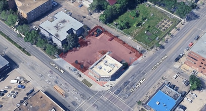 10909 107 Av NW, Edmonton, AB - AERIAL  map view