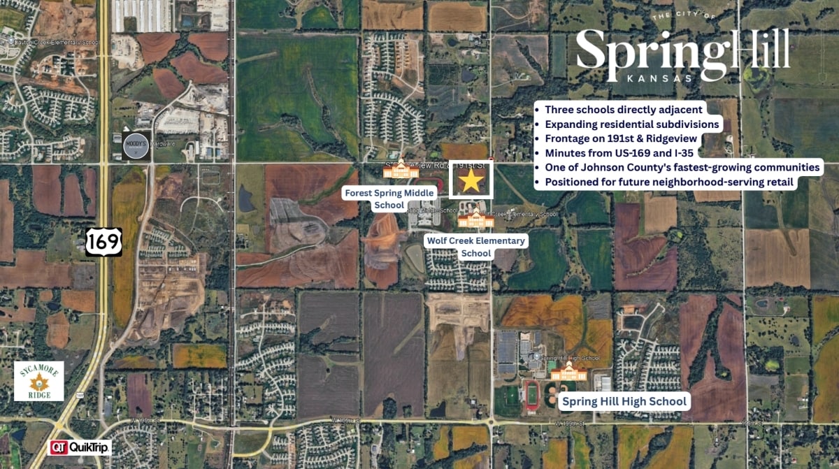 SW 191st Street & Ridgeview Road, Spring Hill, KS for sale Primary Photo- Image 1 of 4