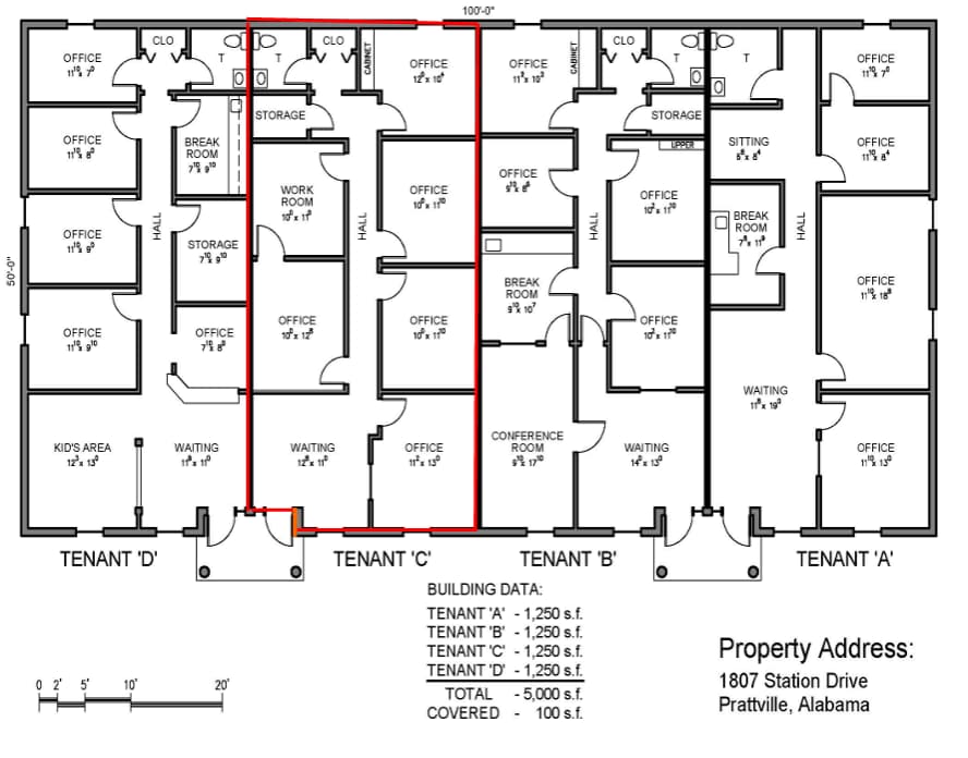 1807 Station Dr, Prattville, AL for lease Floor Plan- Image 1 of 1