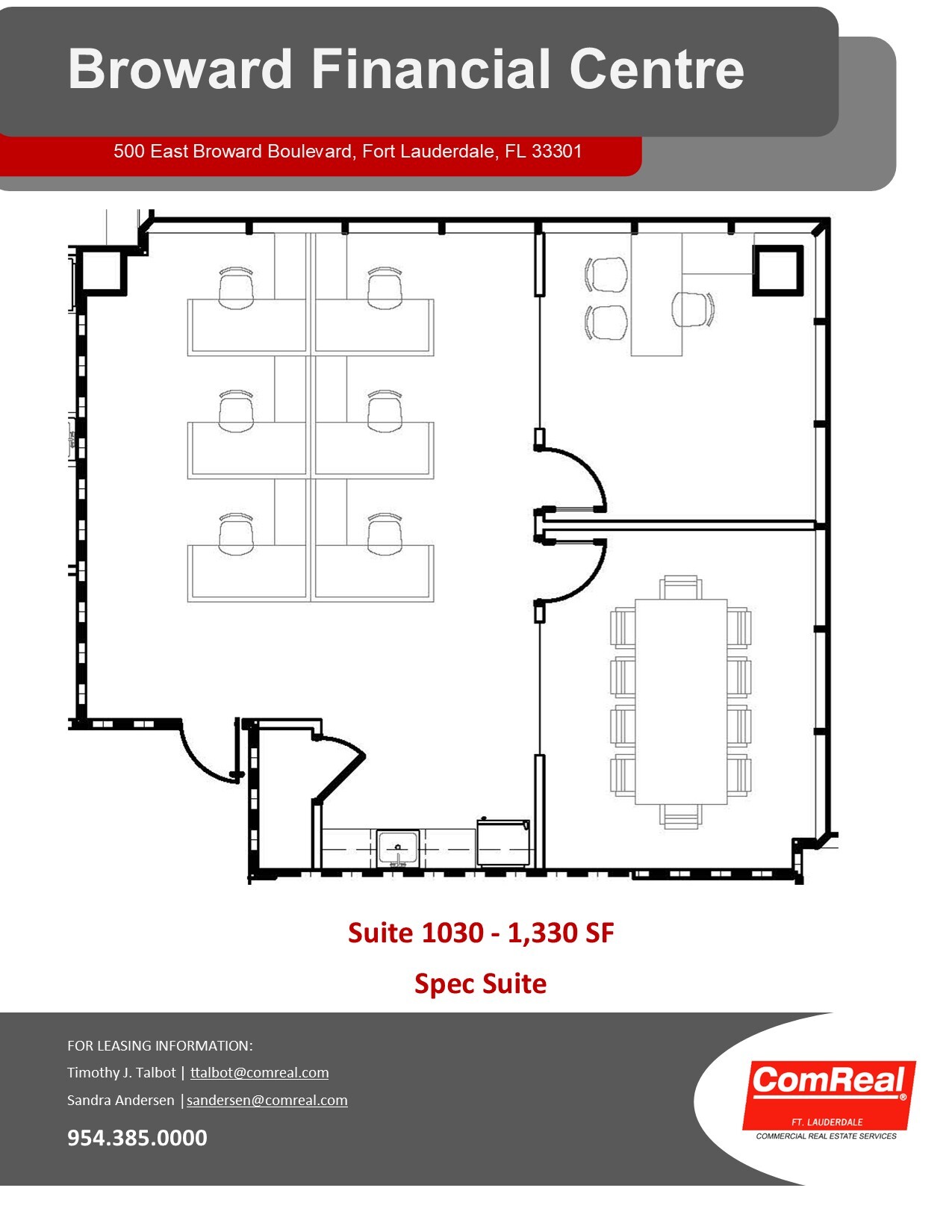 500 E Broward Blvd, Fort Lauderdale, FL à louer Plan d’étage- Image 1 de 1