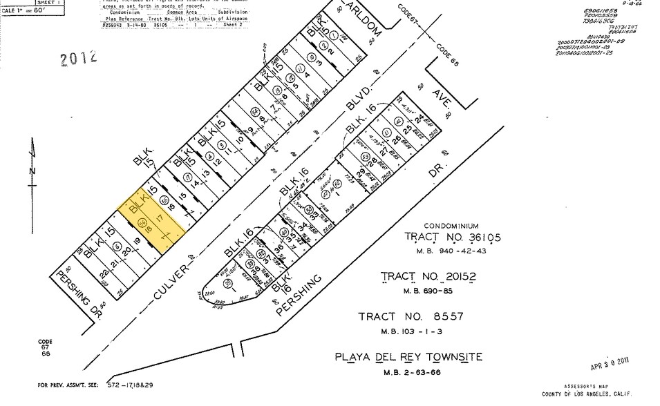 311 Culver Blvd, Playa Del Rey, CA à vendre - Plan cadastral - Image 2 de 2