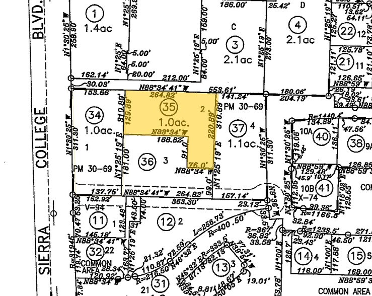 8735 Sierra College Blvd, Roseville, CA à louer - Plan cadastral - Image 2 de 4