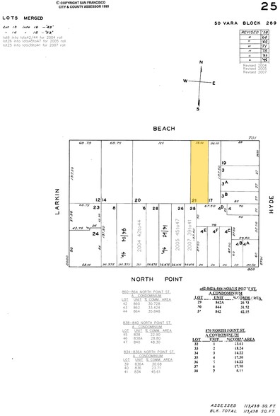 737-747 Beach St, San Francisco, CA à vendre - Plan cadastral - Image 1 de 1