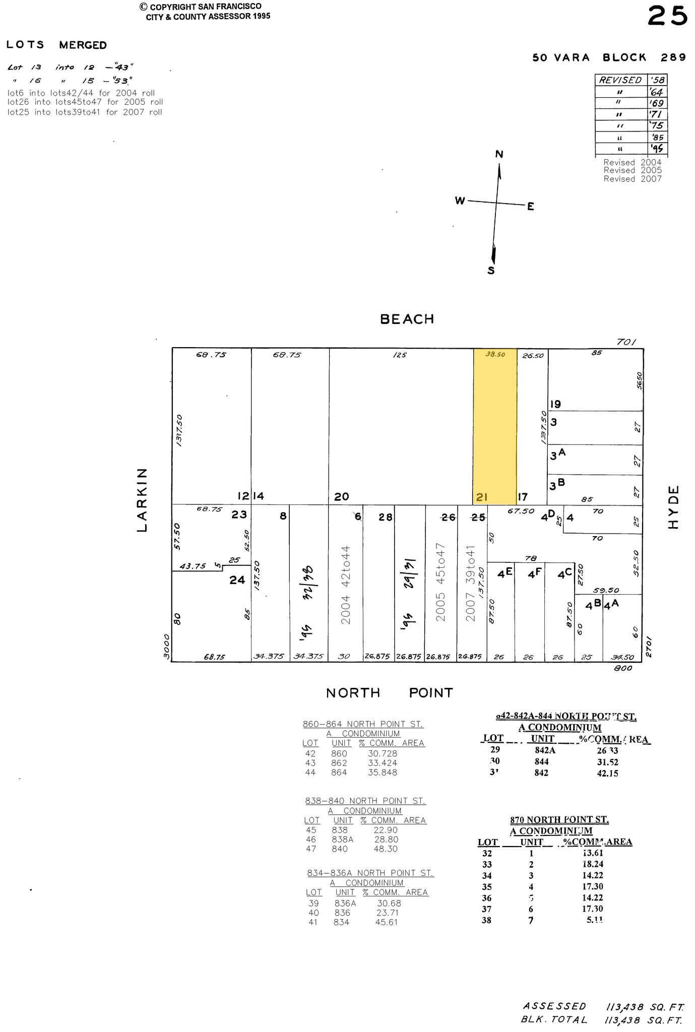 737-747 Beach St, San Francisco, CA à vendre Plan cadastral- Image 1 de 1