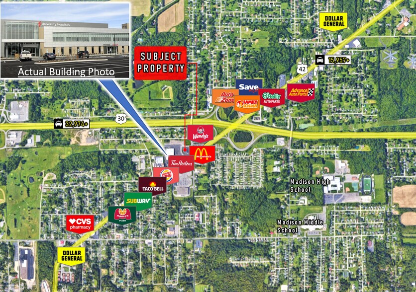 1075 Ashland Rd, Mansfield, OH à louer - Aérien - Image 2 de 7