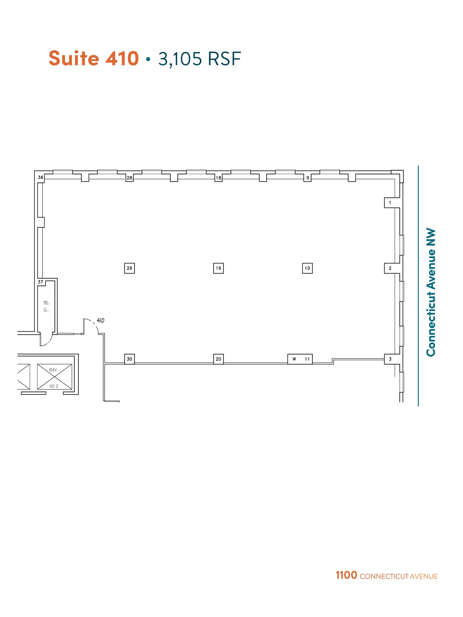 1100 Connecticut Ave NW, Washington, DC à louer Plan d’étage- Image 1 de 3