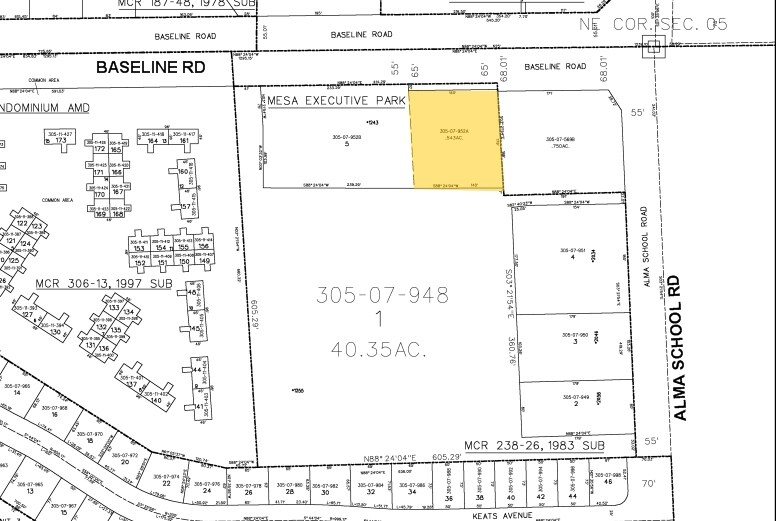1231 W Baseline Rd, Mesa, AZ à vendre - Plan cadastral - Image 2 de 12