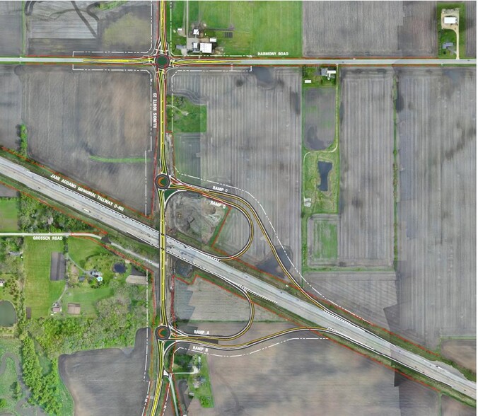 I-90 and IL Route 23 - BTS, Marengo, IL for sale - Aerial - Image 2 of 3