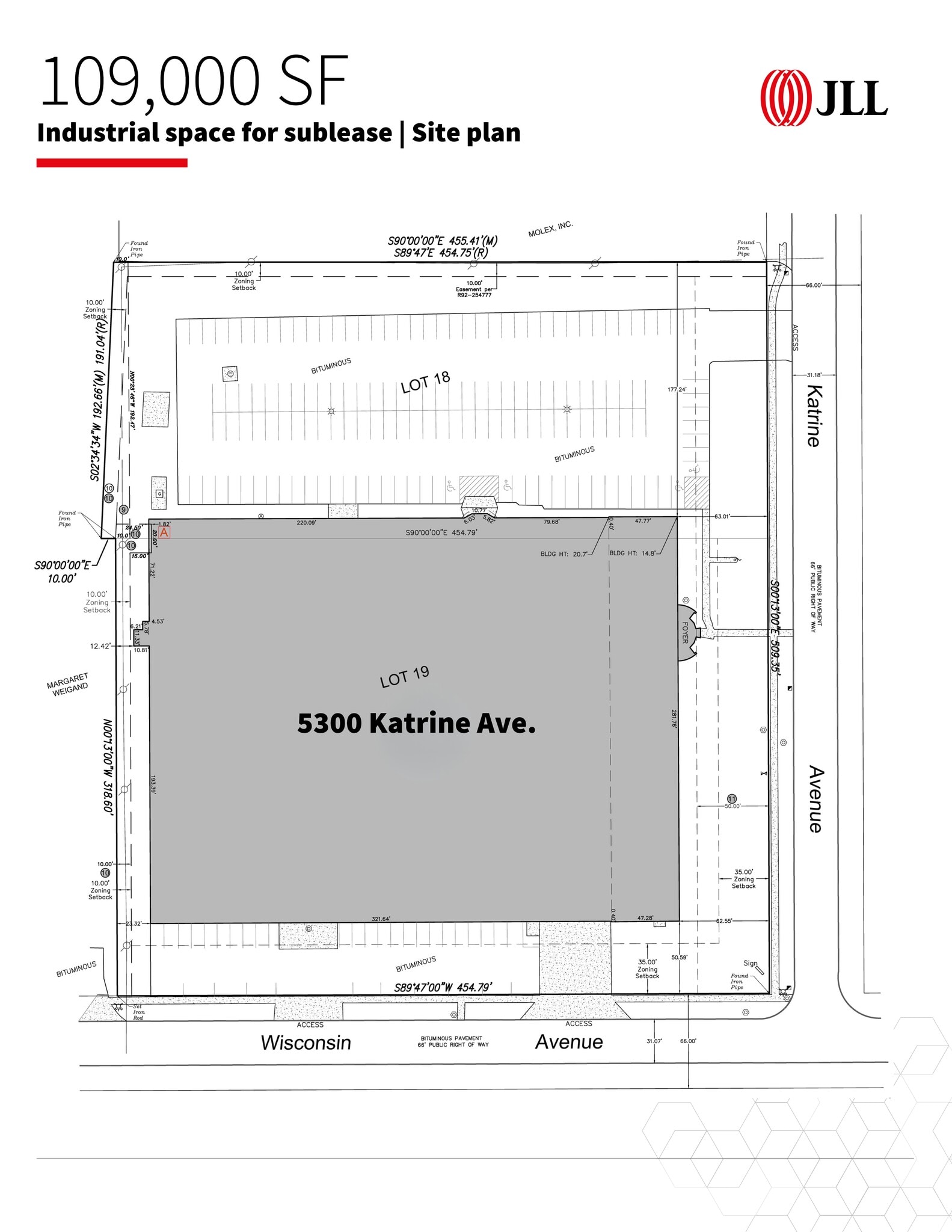 5300 Katrine Ave, Downers Grove, IL à louer Plan de site- Image 1 de 2