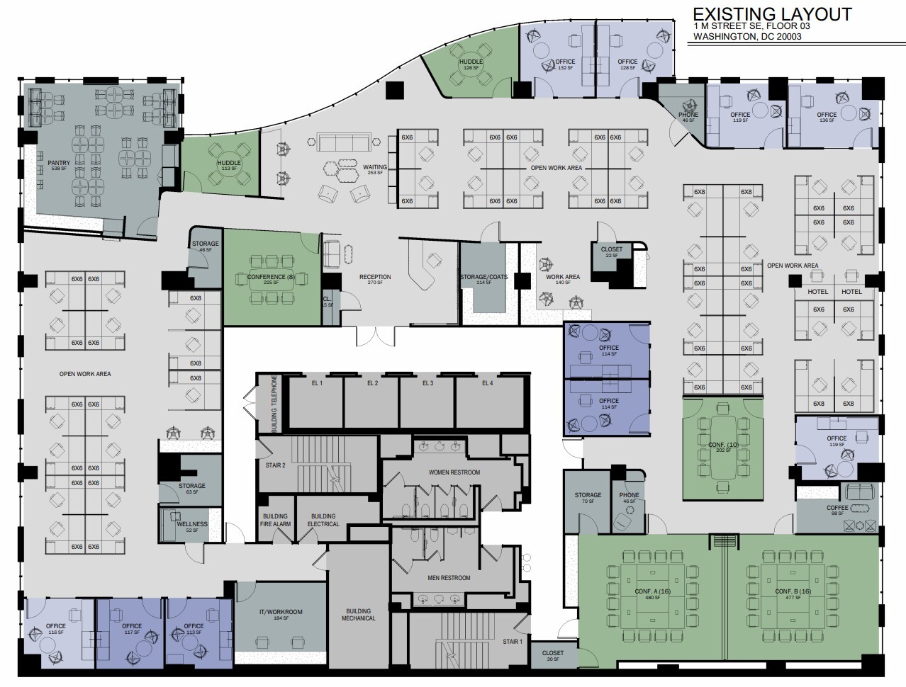 1 M St SE, Washington, DC à louer Plan d’étage- Image 1 de 1