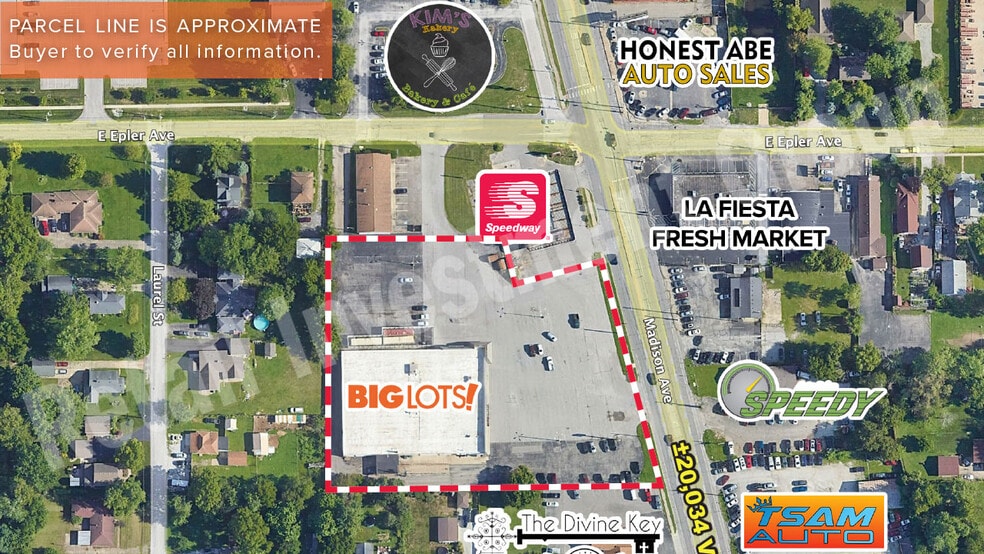 5520 Madison Ave, Indianapolis, IN for lease - Aerial - Image 3 of 5