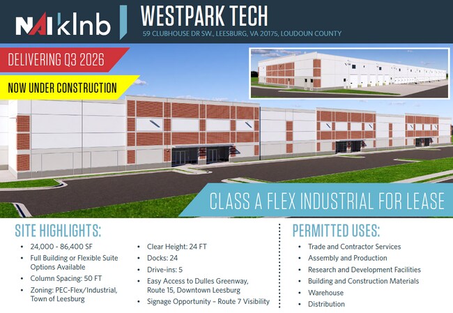 More details for 59 Clubhouse Dr SW, Leesburg, VA - Industrial for Lease