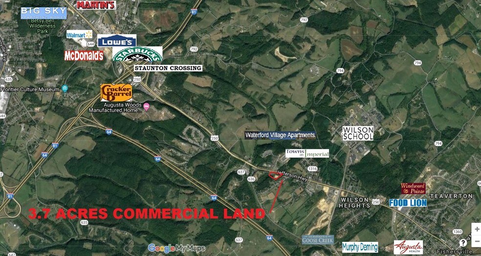 TBD Jefferson Hwy, Staunton, VA à vendre - Photo du bâtiment - Image 1 de 7