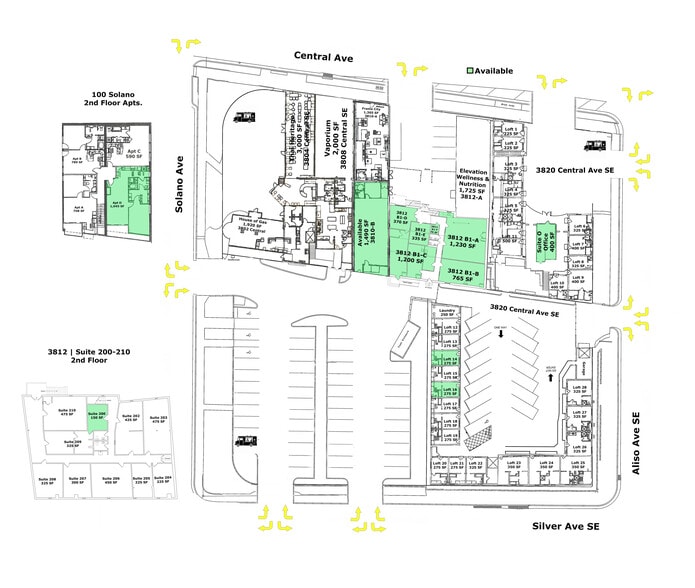 3804-3810 Central Ave SE, Albuquerque, NM for lease - Site Plan - Image 2 of 5