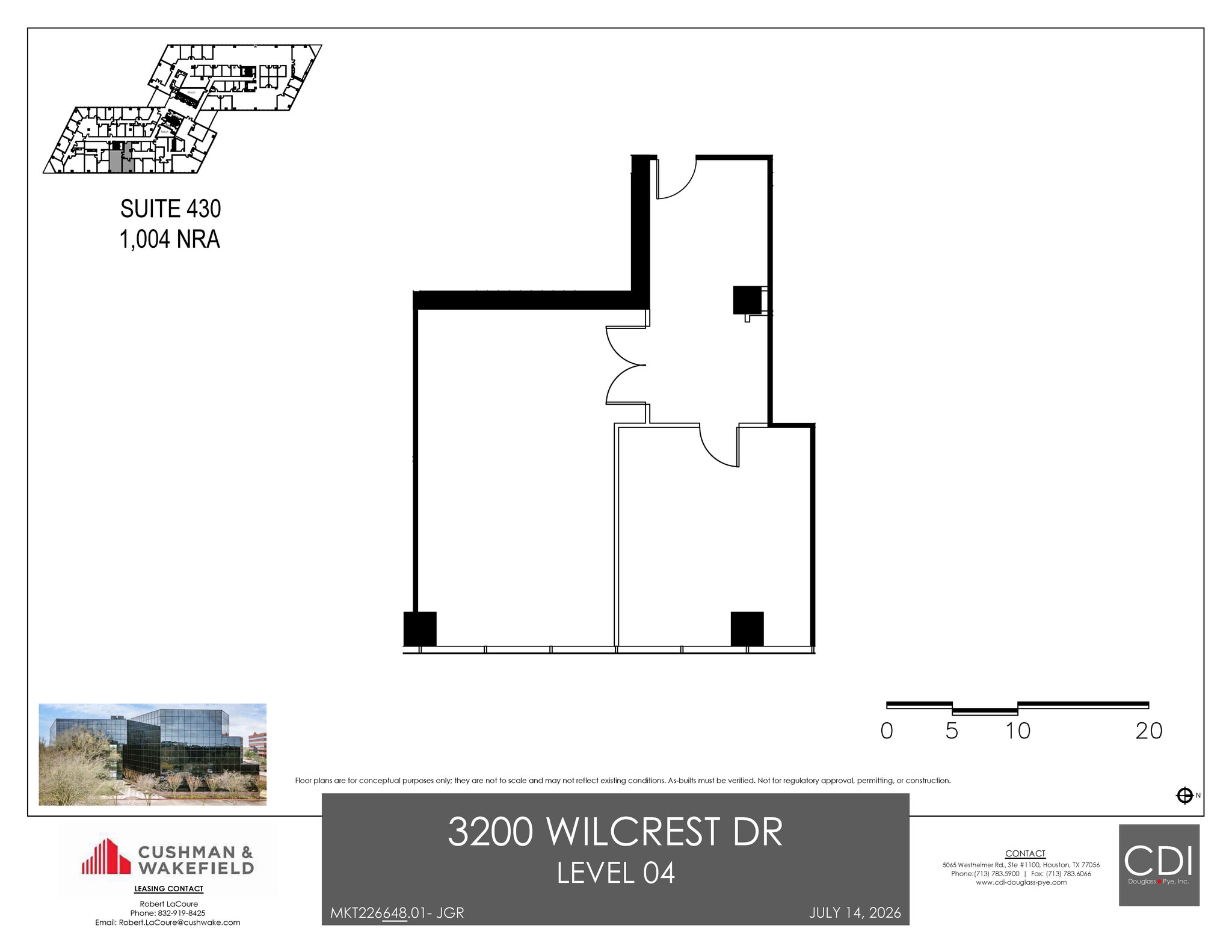 3200 Wilcrest Dr, Houston, TX à louer Plan d’étage- Image 1 de 1
