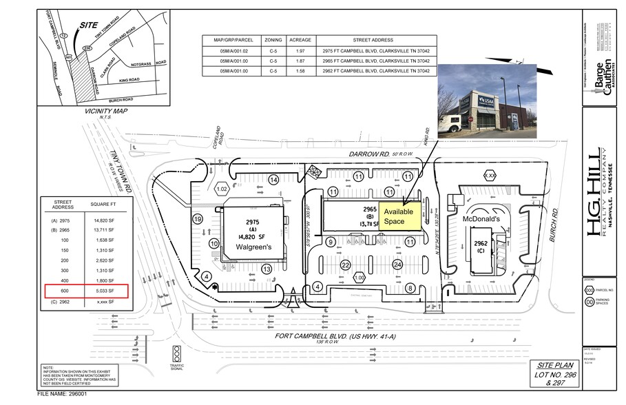 2965 Fort Campbell Blvd, Clarksville, TN à vendre - Plan de site - Image 1 de 1