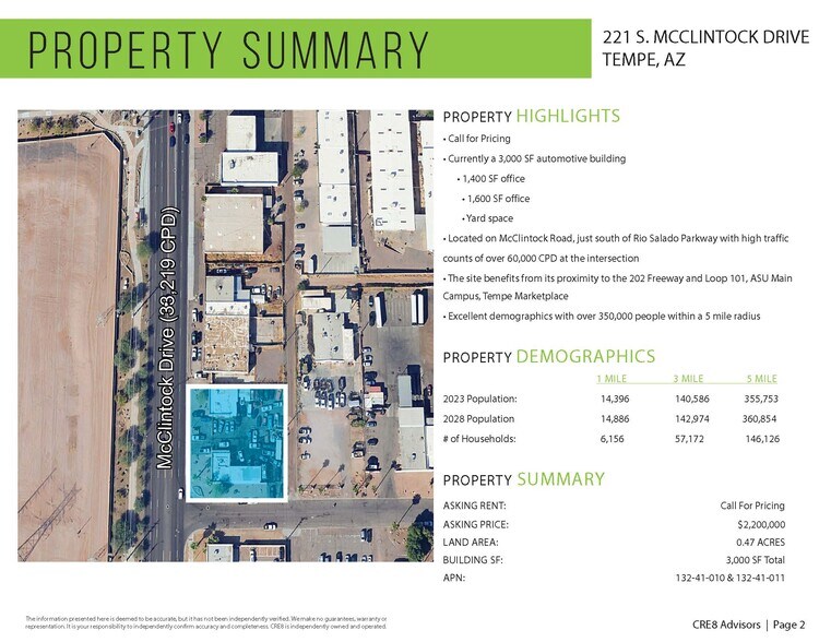 221 S McClintock Dr, Tempe, AZ à vendre - Photo du bâtiment - Image 2 de 4