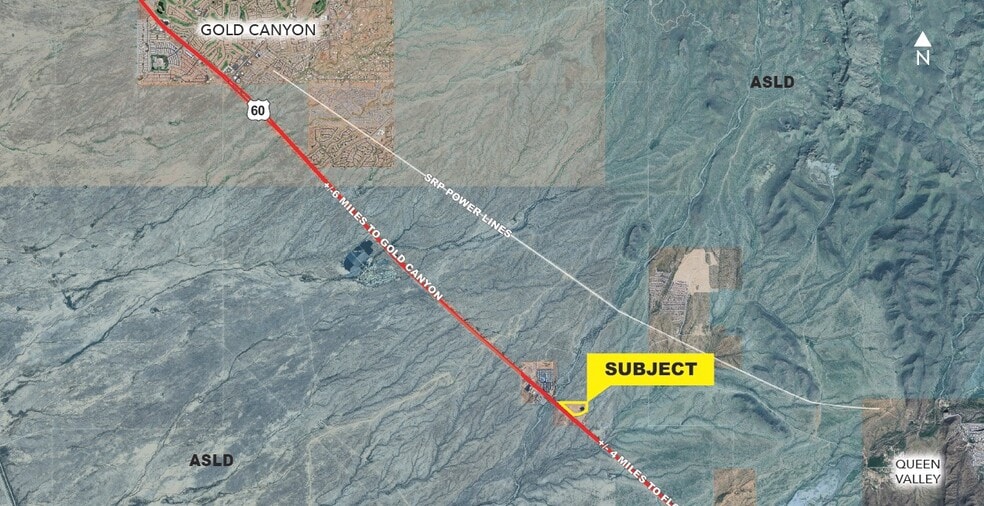 N Of US Rte 60 & E El Camino Viejo Intersection, Gold Canyon, AZ for sale - Aerial - Image 3 of 3