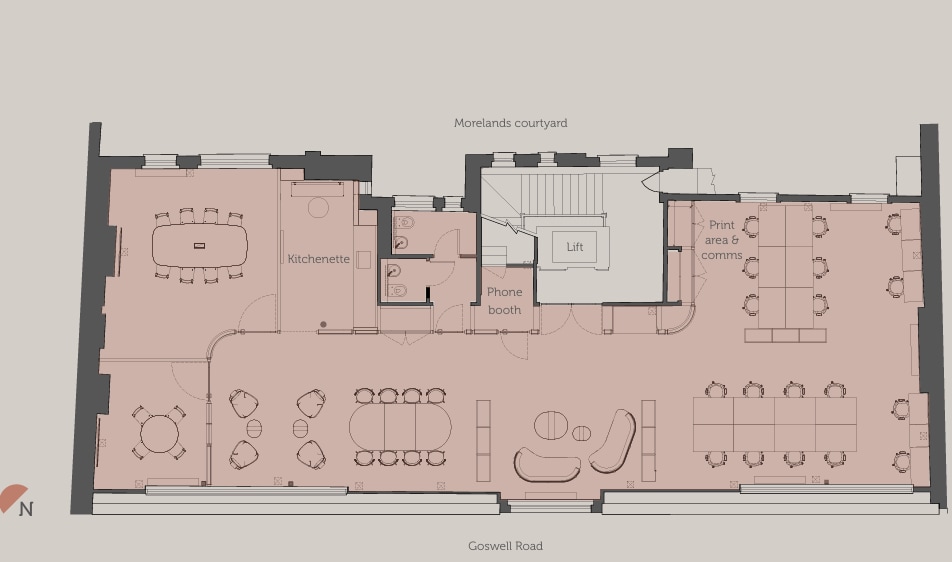 80 Goswell Rd, London for lease Floor Plan- Image 1 of 5